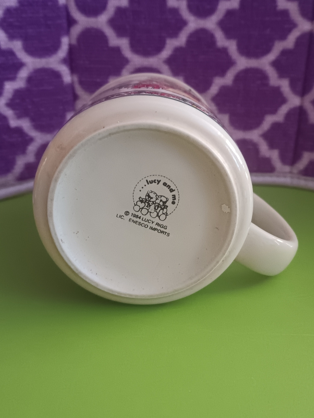 Vintage Lucy and Me White Ceramic Mug by